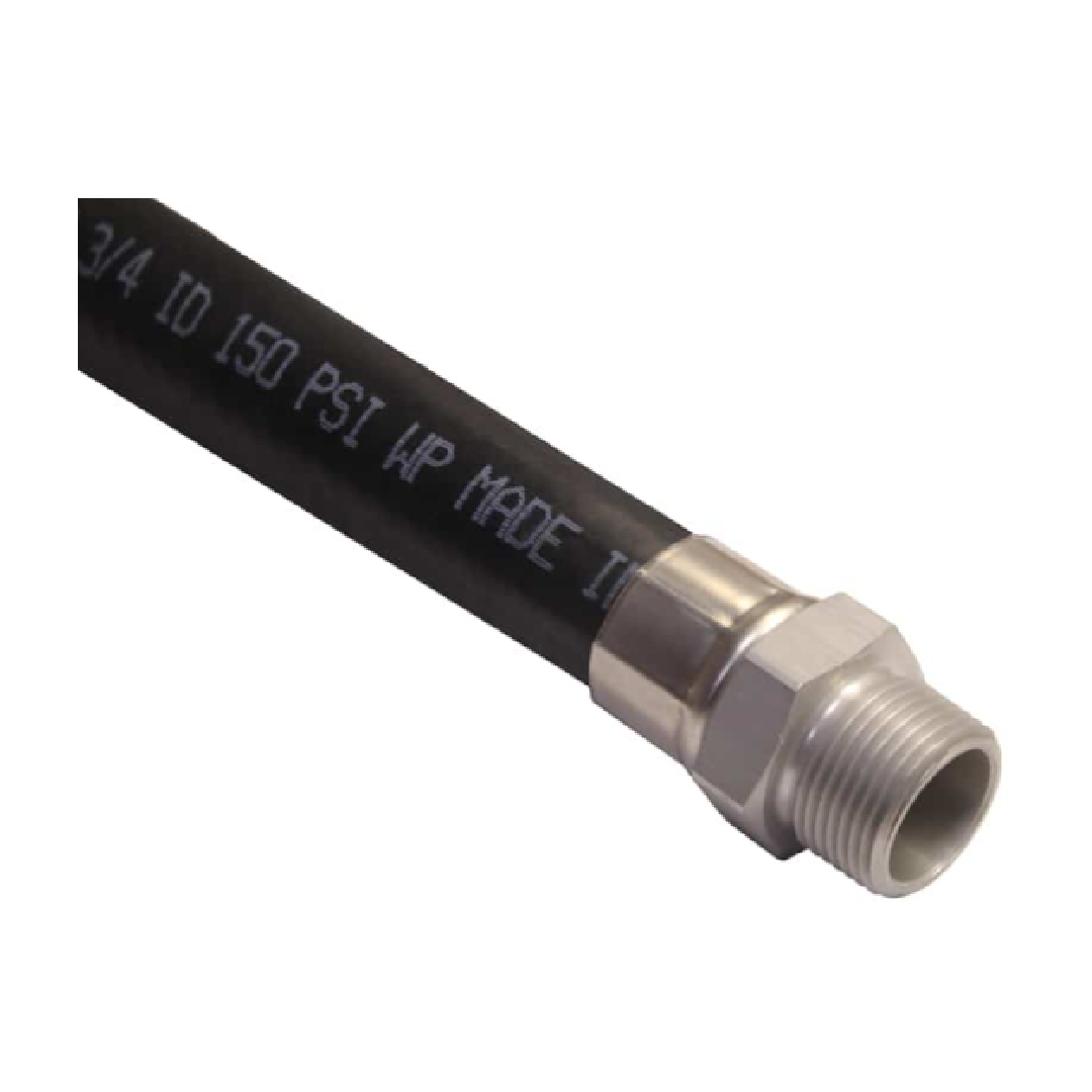 ¾ DEF Softwall Black Whip Hose with NPT Anodized Aluminum Fixed Couplings