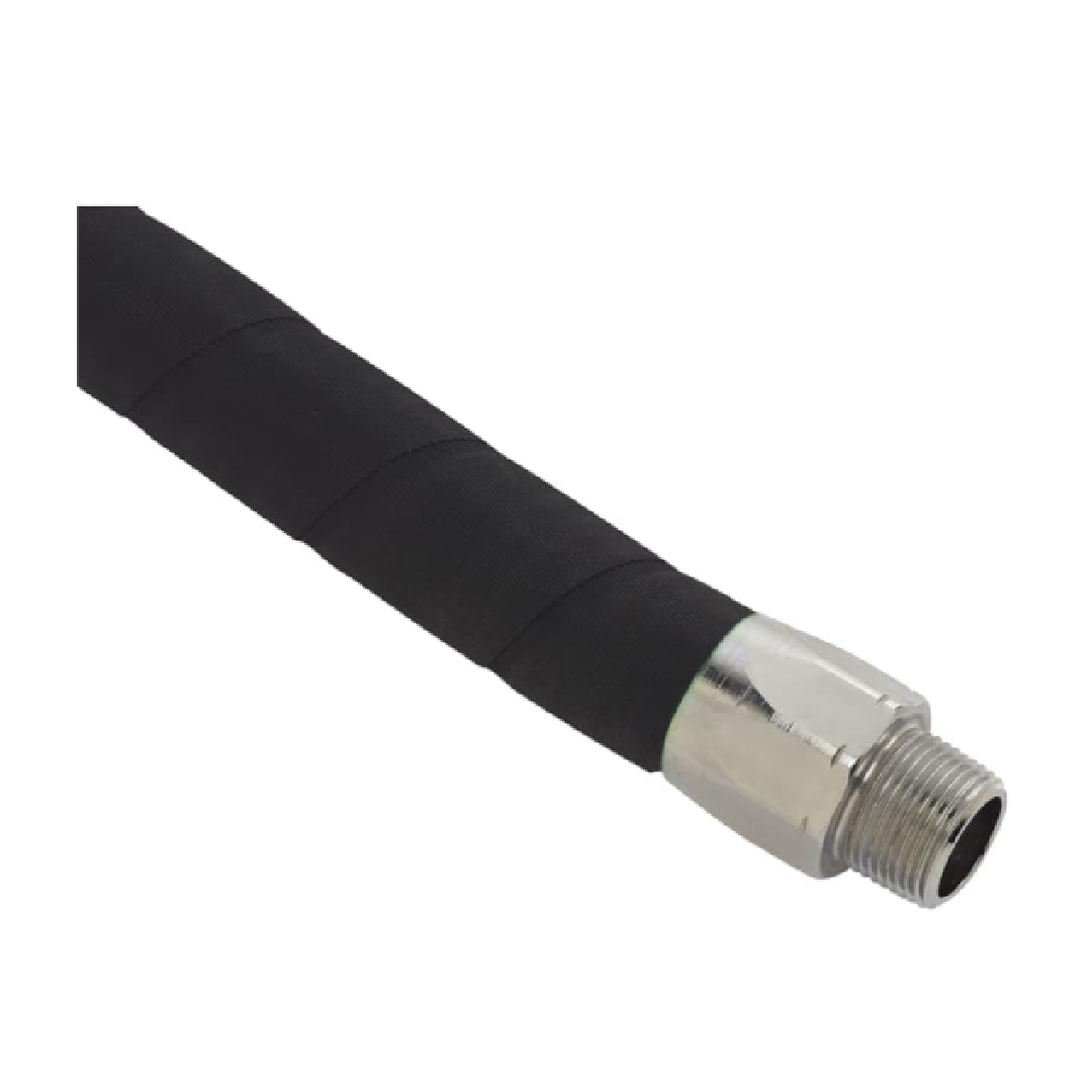 .75” Hardwall Hose with .75'' NPT M Chrome Plated Brass Fixed Couplings