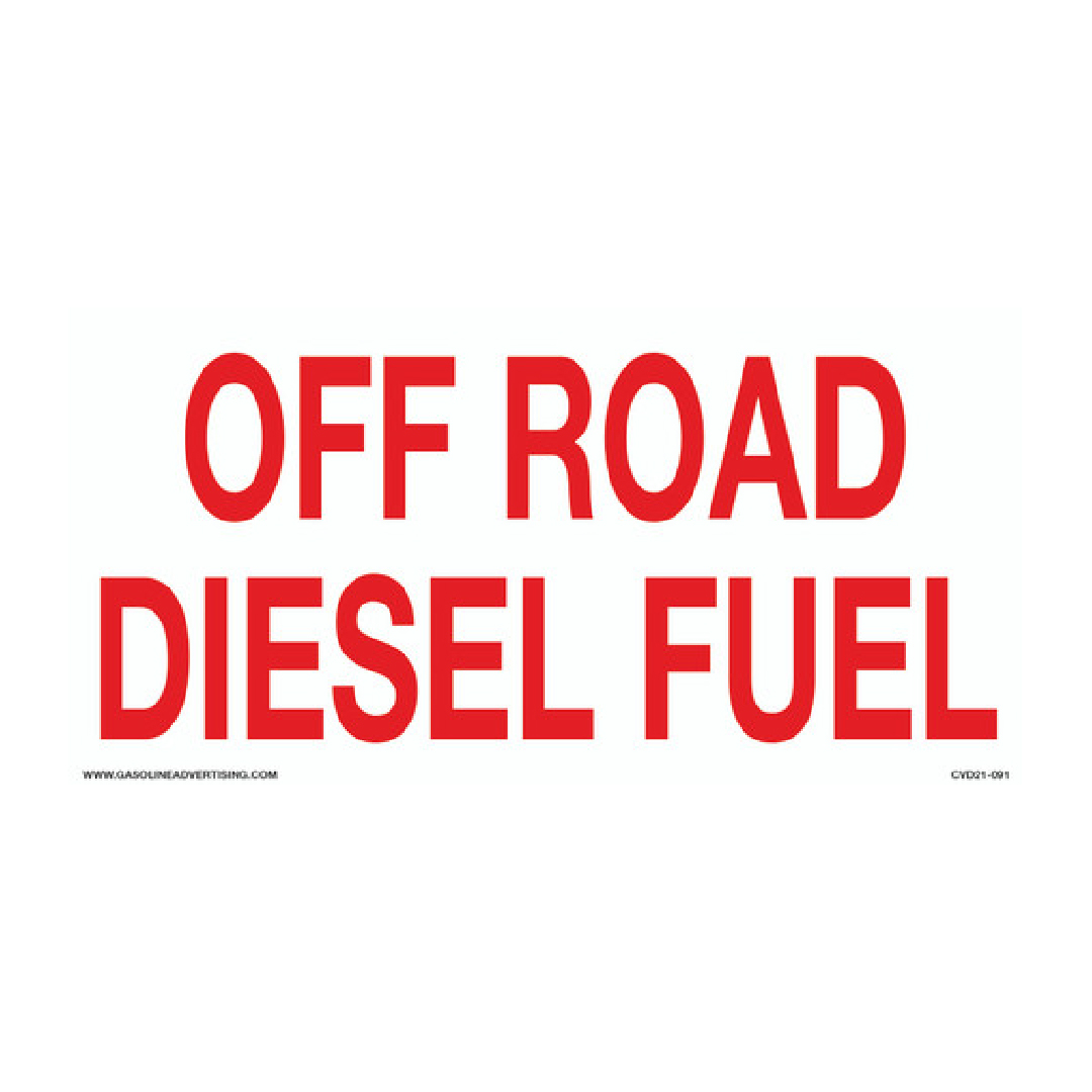 CVD21-091 OFF ROAD DIESEL FUEL DECAL