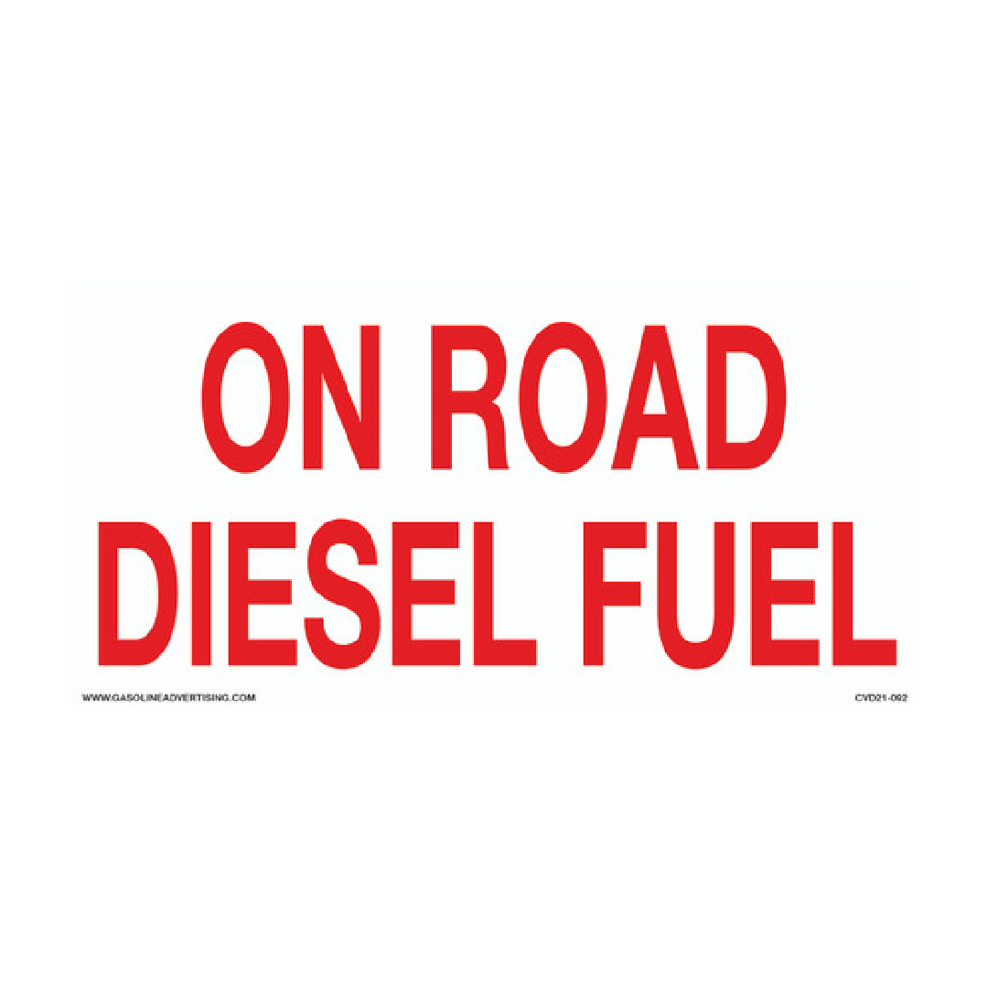CVD21-092 ON ROAD DIESEL FUEL DECAL