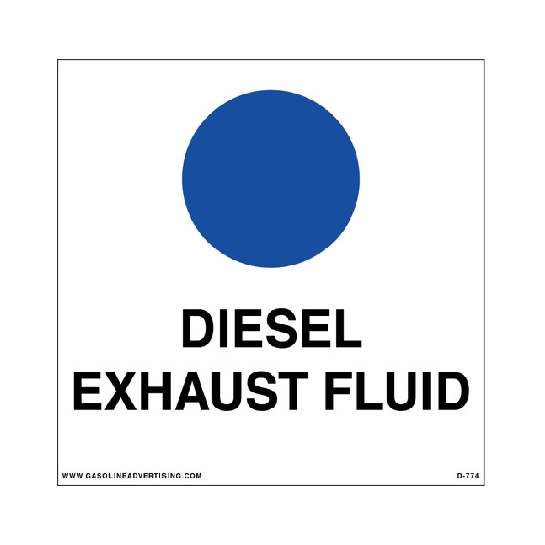 D-774 API COLOR CODED DECAL - DIESEL EXHAUST FLUID