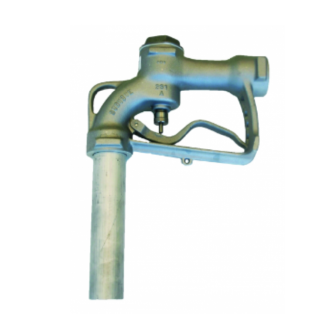 ALUMINUM FUEL NOZZLE WITH STAINLESS STEEL STEM