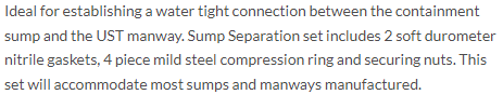 Sump Separation Set
