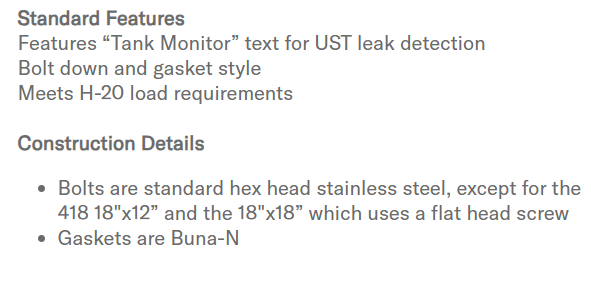 Limited Access Manhole - Tank Monitoring