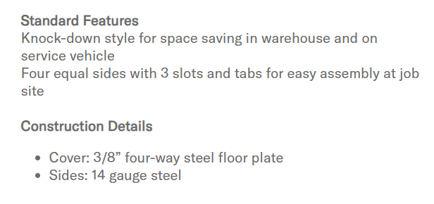 Square Manhole - Knock-Down Style