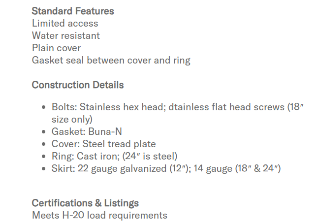 Limited Access Bolted Manhole