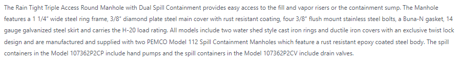 Rain Tight Triple Access Round Manhole with 