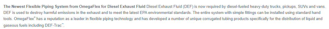 DEF-Trac™ DEF Piping System