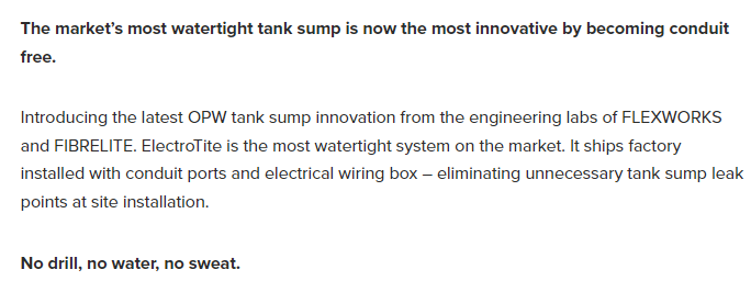 ElectroTite Tank Sump