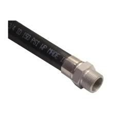 ¾ DEF Softwall Black Whip Hose with NPT Anodized Aluminum Fixed Couplings