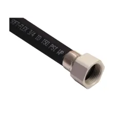 ¾'' DEF Softwall Hose with 1” BSPP Female Anodized couplings with ¾ black hose