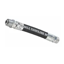 ¾'' Low Perm Hardwall Hose with ¾” NPT M Permanent External Crimp Chrome Plated Brass Couplings