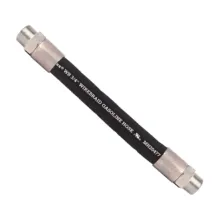 1” Wirebraid Black Hose with 1'' NPT M Chrome Plated Brass Fixed Couplings