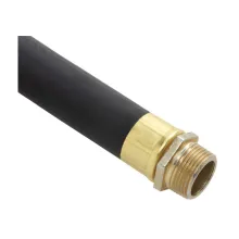 .75” x 8' Farm Tank Hose w 34'' NPT M External Crimp Stainless Steel FerruleZinc Stem Permanent Fixed Couplings