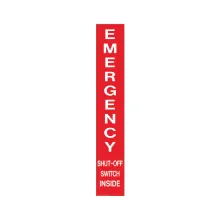 D-23 EMERGENCY & FIRE PREVENTION DECAL - EMERGENCY SHUT-OFF