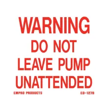 WARNING DECAL RED ON BLACK